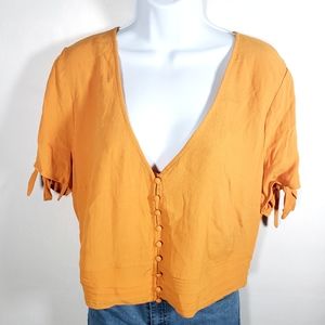 Mustard Yellow Woven Top Plus Size 2X Forever 21